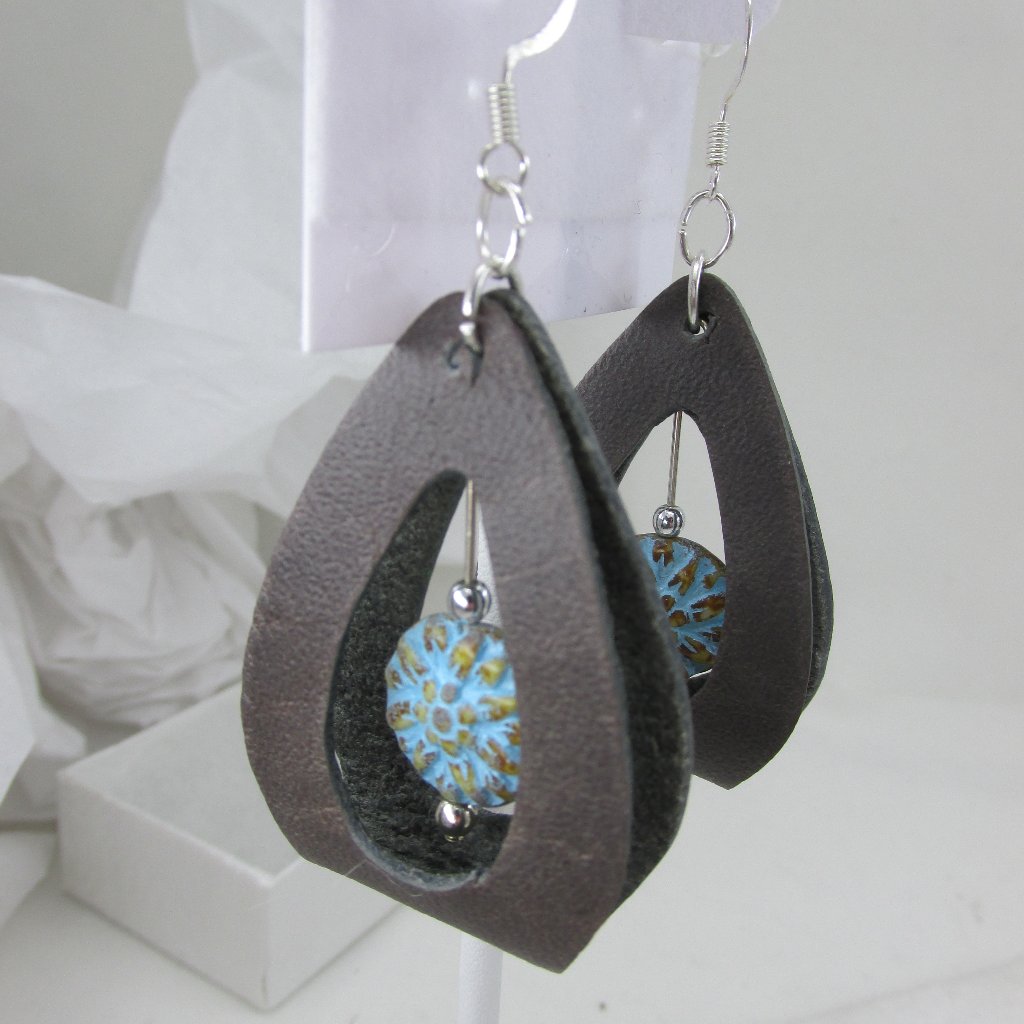 925 Silver Plated Bohemian Dangle Earrings